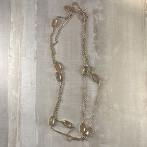 Kendra Scott Kellie Peach Mother of Pearl Elegant Rose Gold Chain Necklace